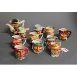 A collection of ten Staffordshire character jugs to include Widdecombe Fair characters, together