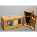 A modern East German beech cased barograph, type 205M, numbered 84322418, w.29cm; together with a