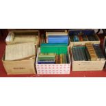 Six boxes of miscellaneous 19th century and later books to include Building Educator in 2 volumes,