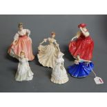 A collection of four Royal Doulton figurines to include Buttercup HN2399, Fair Lady HN2835, Elaine
