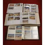 Four leather bound photograph albums showing military aircraft