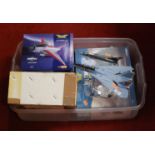 A box of modern issue diecast, to include Aviation Archive jet fighters