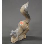 A Spanish porcelain squirrel 24cm