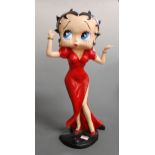 A large painted resin figure of Betty Boop, height 53cm