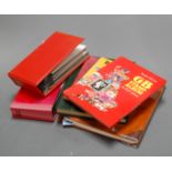 A Schoolboy Stamp Collection to include Great Britain Penny Red together with other stamp albums,