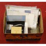 A box of miscellaneous mainly aviation interest books and ephemera, to include Training the Airmen -