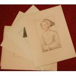 After Hans Holbein - a collection of portrait engravings from the 'In His Majesty's' collection