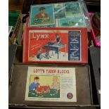 Two boxes of mixed boxed sets to include Lynx Miniature Engineering for Boys, 20th century Russian