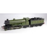 Bing for Bassett-Lowke GNR 4-4-0 Atlantic loco and tender 4-6v DC original mechanism, repainted in
