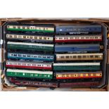 A tray of unboxed mainly Hornby coaches, 40 plus (F-G)