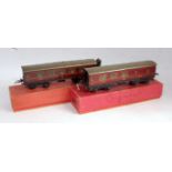 Hornby 1937/41 No. 2 LMS 1st/3rd coach, window silvering gone, dents to sides and roof (P) (BG