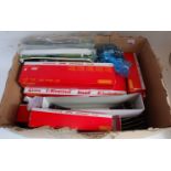 Box containing large quantity of latest Hornby straight and curved sectional track, some boxed (G-