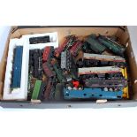 Large tray of mainly Triang and Hornby locomotives for spares or repair (a/f)