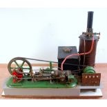 A Stuart Turner and other components live steam stationary steam plant comprising of a horizontal