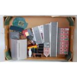 Two trays containing quantity of plastic, card and resin bulidings by Ratio, Skaledale etc (G),