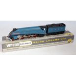 A Wrenn Railways W2212 LNER blue 'Sir Nigel Gresley' class A4 engine and tender (G-BG)