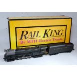 A Rail King American outline Pennsylvania 4-8-2 M19 Mountain engine and tender (NM-BG) for 3-rail