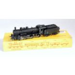 Liliput H0 Ref. 10810 black 4-6-0 engine and tender in card box outer only (FG-BF), together with 10