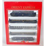 A Rivarossi H0 Ref 3658 'Orient Express' 5 coach presentation pack (G-BG)