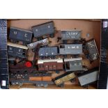 Large tray containing 14 assorted wooden wagons by various manufacturers (all F/G)