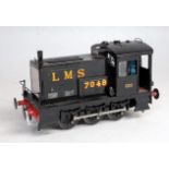 Henschel 0-6-0 diesel shunting loco LMS 7049 black, finescale wheels, 2-rail, 3-link couplings (VG-