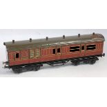 Bing for Bassett-Lowke 1921 series bogie coach Midland 2783 Br/3rd, crazing to paint on sides, paint