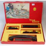 2 Triang train sets in poor boxes, R3F EMU and track oval (G-BP) and RS30 breakdown train engine has