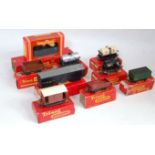 2 small trays containing approx 45 Triang and Hornby goods wagons, a few repainted and a few in