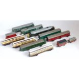 A mixed lot of mainly Triang items, 2 green AIA-AIA locomotives, DMU power car only, EMU trailer car