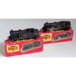 Two Hornby Dublo 2-rail tank locos: 2217 0-6-2 BR black 69550, small SVC, EPC couplings, coal in