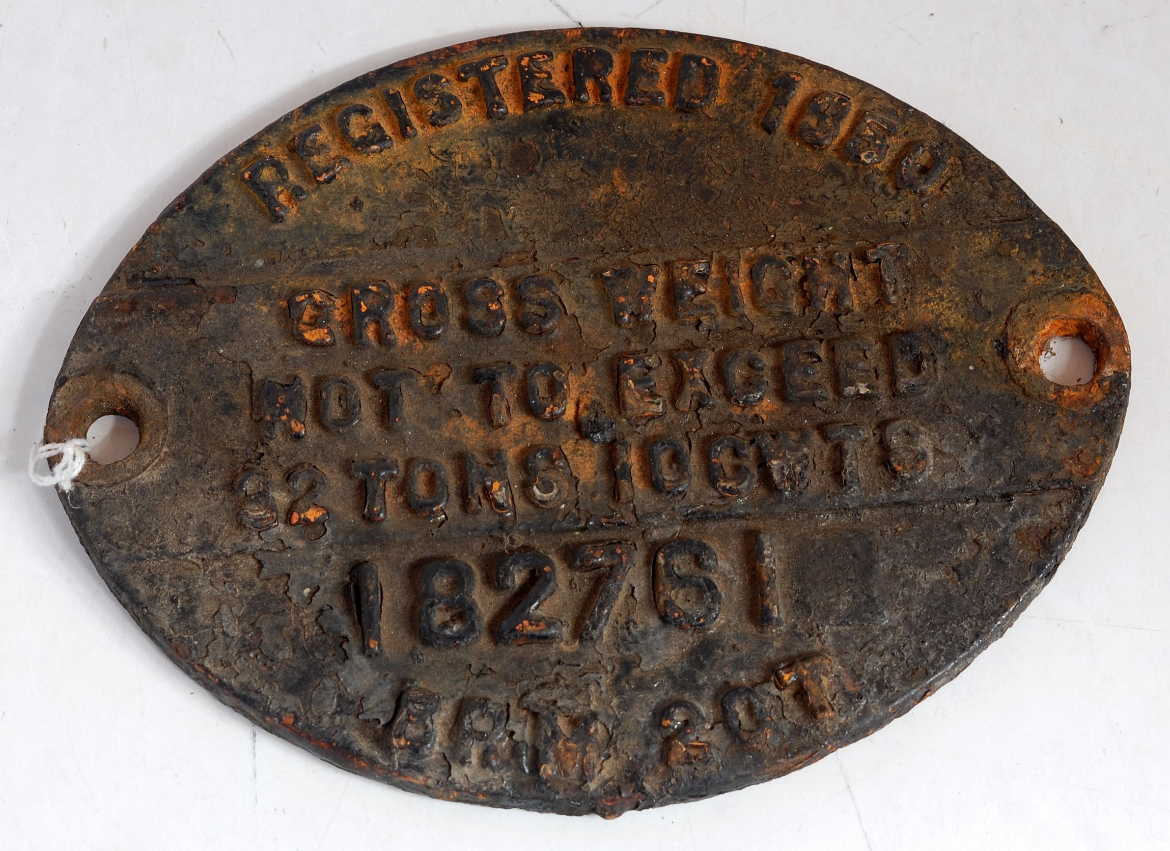 Wagon plate BR(M) 1950 32-ton