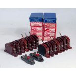 Hornby Dublo switches: 24 red for points and signals, with 2 red button switches, all (VG-E),