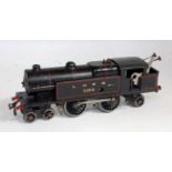 Hornby 1929/31 black LNER clockwork No. 2 Special tank loco No. 5154 considerable touching-in,