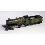 Hornby 1931/36 green GW E220 20v AC 'County of Bedford' No. 3821 with black running plate and