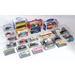 25+ 00 diecast vehicles, mix of cars, light commercial and buses, most have lost overwrappers (G-