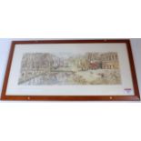 An original railway carriage print "ST JOHNS COLLEGE, CAMBRIDGE" by Raymond Teague Cowern RI from