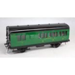 Exley K6 4-wheel coach Southern br/3 rd No.273, green, a few scuffs and marks each side, some