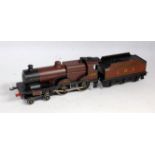 Bassett-Lowke maroon LMS standard Compound 4-4-0 No. 1108 with premag motor fitted with skate