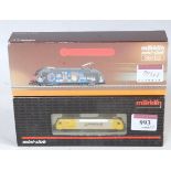 Marklin Mini-Club Z gauge Ref. 88523 class BR 152 electric locomotive RHENUS yellow livery (NM-