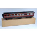 Exley for Bassett-Lowke K5 maroon LMS corridor restaurant car 1 st class No.17, total repaint to a