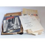 A BR clip folder containing over 70 pieces of railway ephemera including wagon labels, handbills,