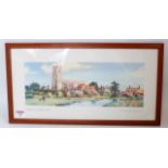 An original railway carriage print " BLYTHBURGH, NR HALESWORTH, SUFFOLK" by Henry Denham S.M.A, S.