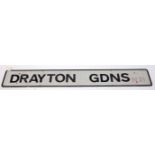 Alloy street name 'Drayton Gardens'