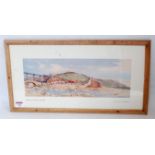 An original railway carriage print "SANDSEND, NR WHITBY, YORKSHIRE" by Jack Merriot RI, ROI, from