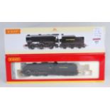 A Hornby R2343 Southern black class Q1 goods engine and tender, model has DCC and sound fitted, with