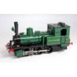 Henschel 0-6-0 steam outline loco of German appearance, black and green, ‘Southern 91’, finescale