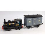 Kit/scratch built ex L&Y 0-4-0 ‘Pug’ tank loco in black LMS livery No.11234, 2-rail finescale,