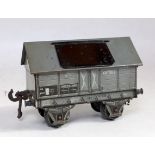 Carette 1912 grey Kalkwagen (lime or cement wagon) Cat. No. 13496K - chips to hinged lid (G)