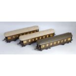 Three Hornby No. 2 Special Pullman coaches 1930-41 Grosvenor repainted cream roof (F-G), Zenobia