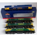 A Bachmann 31-586 class 70 diesel locomotive Freightliner green/yellow (G-BFG), 2 Lima class 66